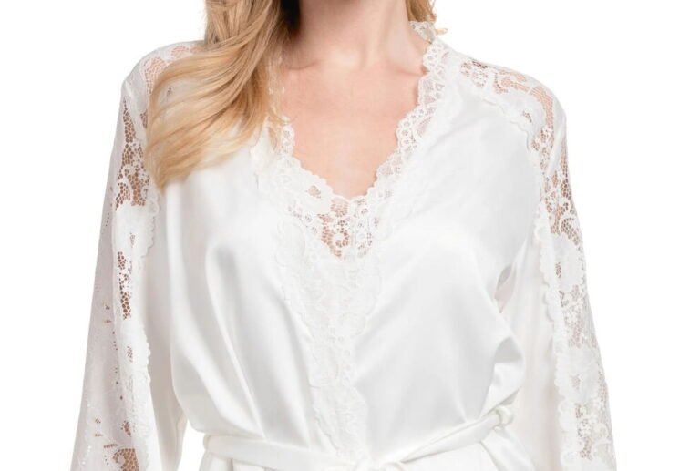 Model Cole Robe The Global Lace Bodysuit and Satin Robe Trend - Cole Magazines