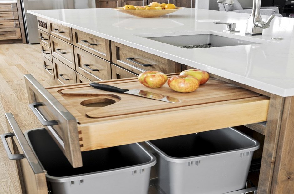 improve storage with custom kitchen cabinets