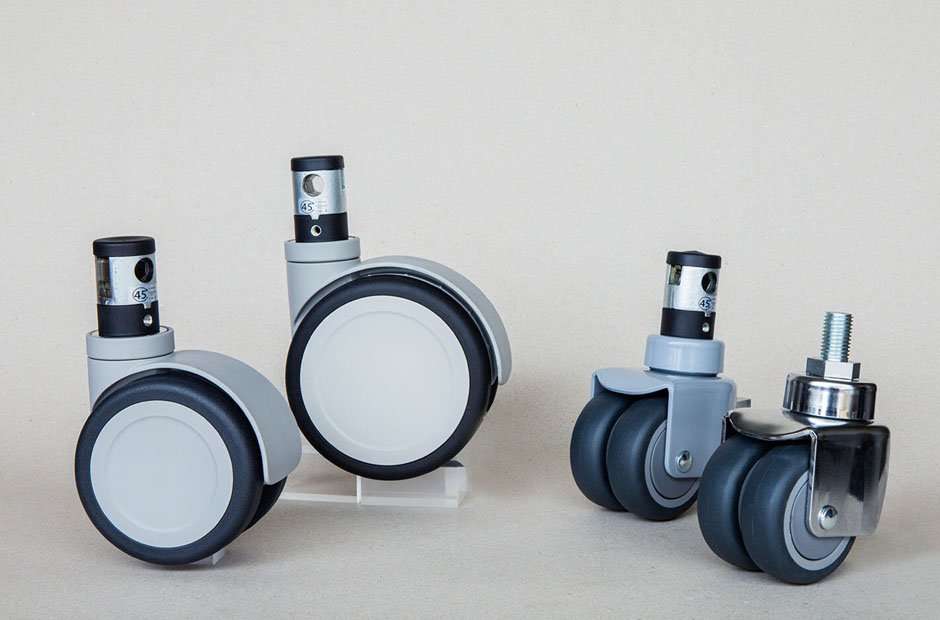 locking casters in medical equipment