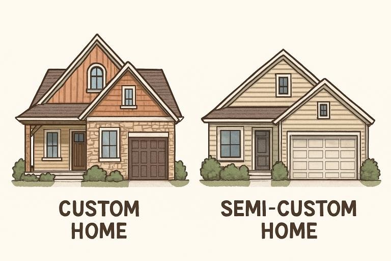 custom vs. semi custom homes