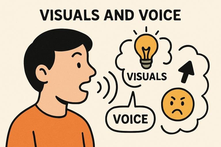 how illustrations guide vocal cues