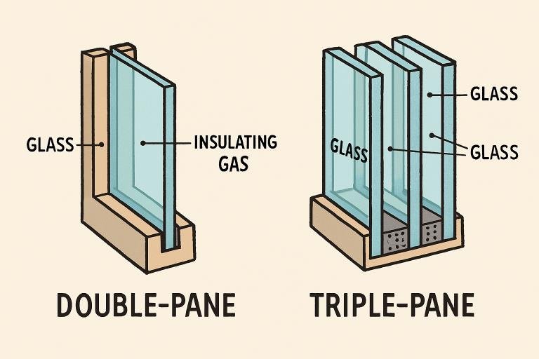 why window contractors recommend double or triple pane windows