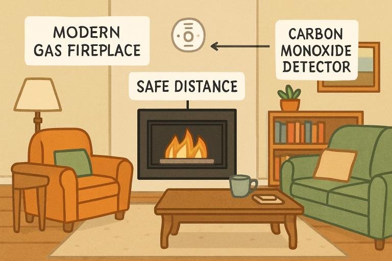 safe and efficient gas fireplace use at home