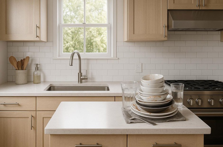 how food prep areas with fresh stone benchtops can still attract pests overnight
