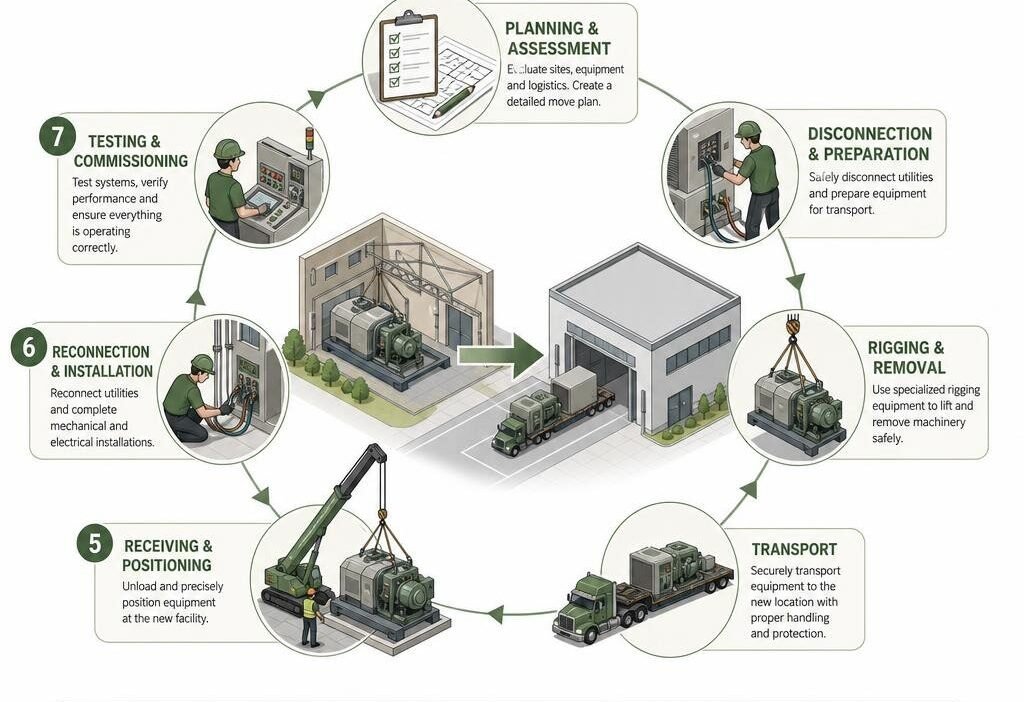 optimizing operations industrial equipment manufacturing and relocation