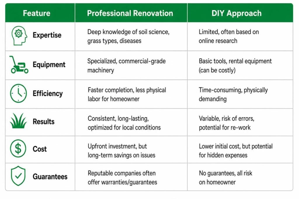 lawn renovation services near m how to compare process, pricing, and timing before you hir